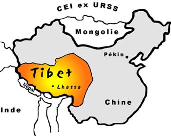 Carte du Tibet