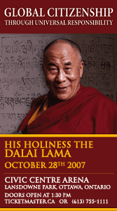 Photo Canada Tibet Committee - Conférence de SS le Dalaï Lama, Canada, 28 oct 2007