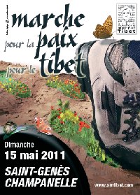 Marche pour la paix pour le Tibet, 15 mai 2011, Saint-Genès Champanelle 