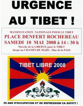 Manifestation pour le Tibet